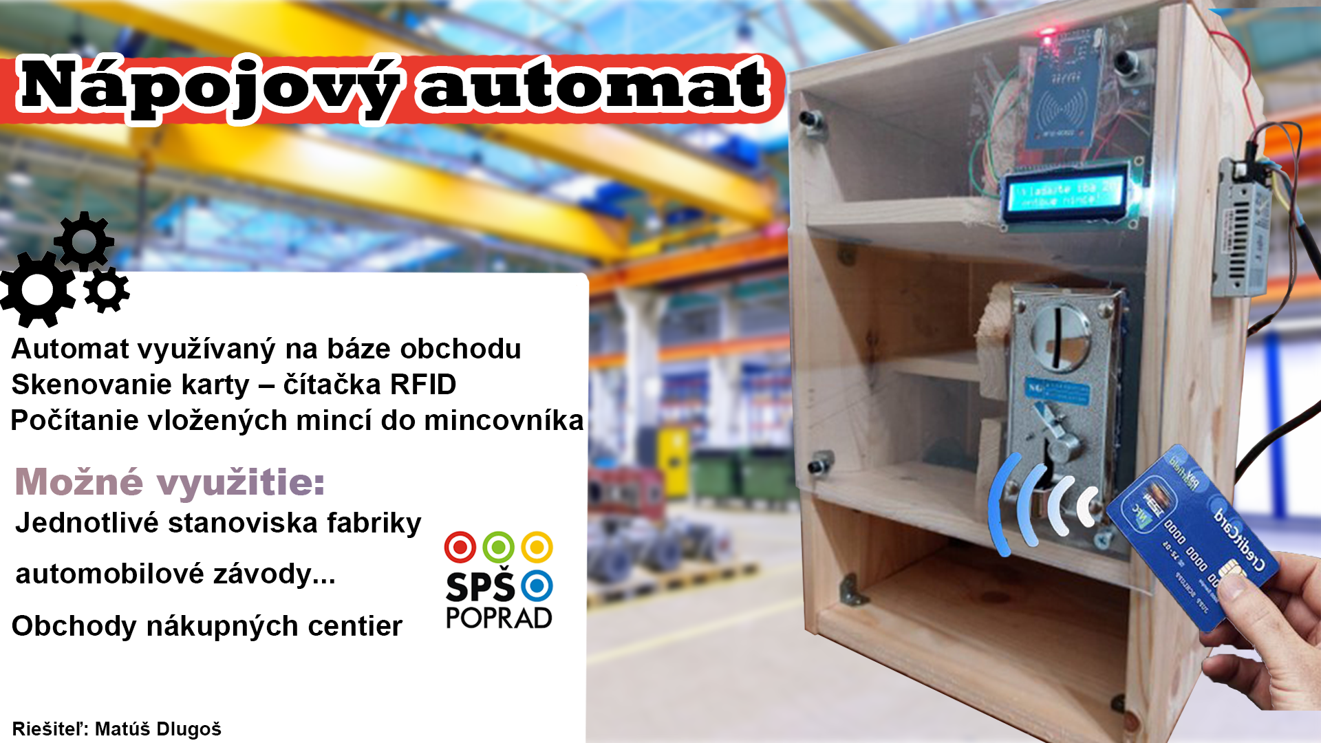 PLAGÁT Nápojový automat Strojár Inovátor 2023