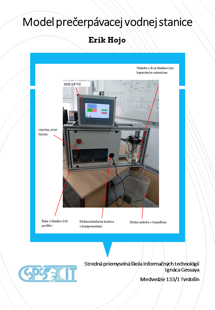 Model prečerpávacej vodnej stanice