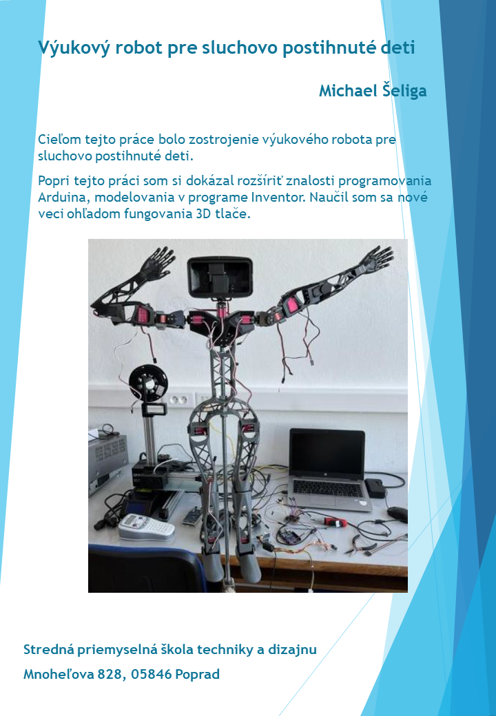 Výukový robot pre sluchovo postihnuté deti